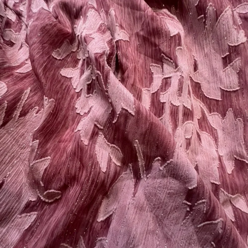 Lululs Meant to Shine Floral Jacquard Mini Dress, NWT, Size S, V Neck, Pink - Picture 10 of 11